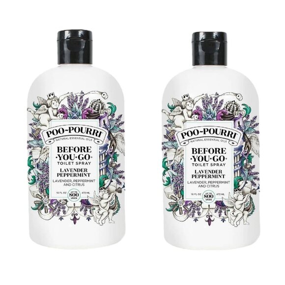 NEW Set 2 Poo-Pourri Before You Go Toilet Spray Refill Lavender Peppermint 16oz - Picture 1 of 10